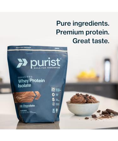 PURIST REP Whey Protein Powder Premium Milk Chocolate Grassfed Isolate Workout Recovery Keto Friendly Clean Nutrition Meal Replacement Promotes Lean Muscle Sugar and Gluten-Free Women Men 2 Lb - Buy Online on GoSupps.com