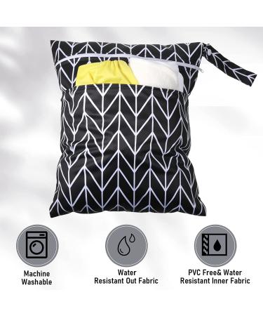 Wet Dry Bag Set - Waterproof, Washable, Travel-Friendly for Cloth Diapers & Swimsuits - 6 Piece Diaper Wet Bag Bundle - Buy Online on GoSupps.com