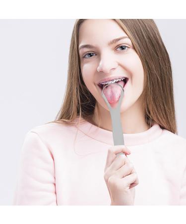 Uozonit Stainless Steel Tongue Scraper for Adults - Effective Tongue Cleaner & Oral Hygiene Tool - Buy Online on GoSupps.com