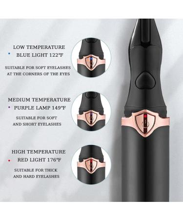 Heated Eyelash Curler Wand | Handheld Eye Lash Curler Heated Eyelash Curler with Intelligent Temperature Control for Both Natural and False Eyelashes Hurtless Natural Curling - Buy Online on GoSupps.com