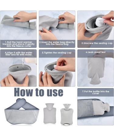 Doduo's 3-in-1 Hot Water Bottle with Fleece Cover - Neck Shoulder Back & Waist Heating Belt | Ideal for Adults | International Shipping Available - Buy Online on GoSupps.com