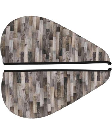Hair Towel Wrap for Quick Drying | Button Closure Towel Turban | Wooden Texture Hair Drying Towel - Buy Online on GoSupps.com