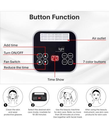 Red Light Therapy Face Mask - 7 Color LED Spa Equipment | International Shipping - Buy Online on GoSupps.com