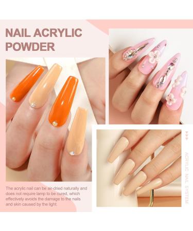 PEACECOLOR 8G Orange Acrylic Powder Professional Acrylic Nail Powder Long Lasting for Extension Nail Art No Nail Lamp Needed Professional for Home DIY Beauty Gifts color 159 - Buy Online on GoSupps.com