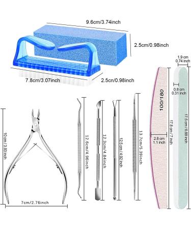 Camidy Manicure Set Nail Tools Nail File and Buffer Set Double-Sided Nail Files Polishing Files Cuticle Nippers Pusher Peeler Toenail File Lifter Brush for Manicure - Buy Online on GoSupps.com