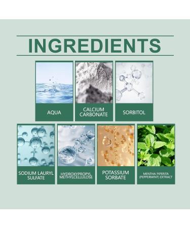 Mint Toothpaste - Daily Gentle Cleaning Stain Removal Teeth Protection Bad Breath Fight Gradually Brightens & Maintains Oral Hygiene(3PCS) - Buy Online on GoSupps.com