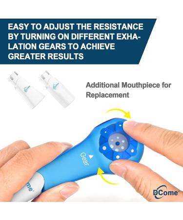 2 Pack Respiratory Exercise Device with 6 Adjustable Gears - Strengthen Throat Muscles & Remove Mucus - Easy to Clean - Buy Online on GoSupps.com