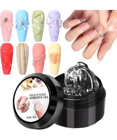 3D Gel 3D Extension Sticker No Rinse Styling Gel French Tip Home Manicure Pedicure Care for Women and Girls with Rhinestone Decorations and Foglina - Buy Online on GoSupps.com