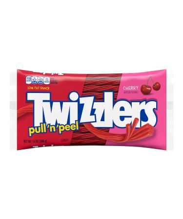 TWIZZLERS PULL N PEEL Cherry Flavored Laydown Bag 14 oz.