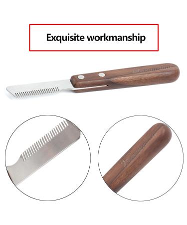 Professional Dog Trimmeters for Schnauzers & Terriers | Fur Care Tool with Wooden Handle - Perfect for Pet Grooming & Racing Dogs - Buy Online on GoSupps.com