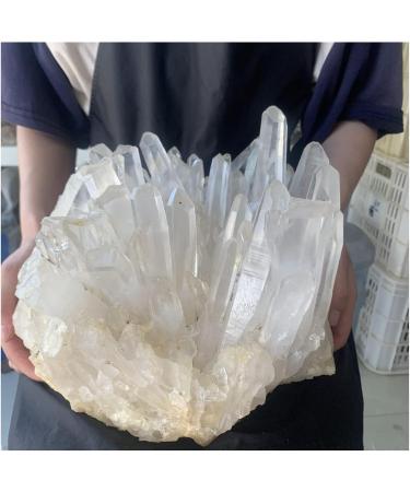 Natural Crystal Rough Crystal Cluster Natural Rare White Quartz Crystal Cluster Specimen (Size : 150-200g) - Buy Online on GoSupps.com