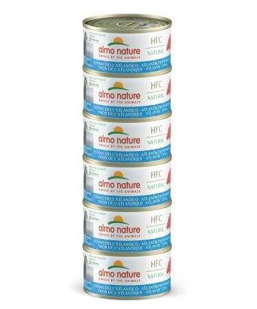 Almo Nature HFC Natural Megapack, Wet Food for Cats - Atlantic Tuna - (6 cans of 70 g)