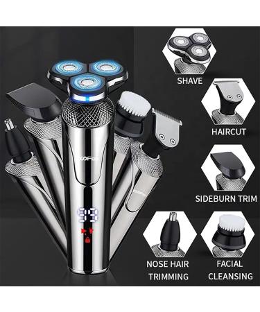 Beard Trimmer for Men - All-in-One Electric Grooming Kit | Silver Hair Clippers & Body Shaver - Buy Online on GoSupps.com