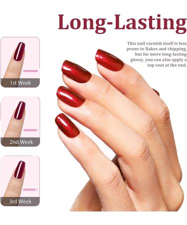 Nail Polish Set - Nude Nail Varnish Sets - Nude Brown Pearl Red Pink Nail Varnish - Oil-Based Formula French Manicure Nail Polish - Long Lasting Nail Polish for Women DIY Nail Art - Buy Online on GoSupps.com