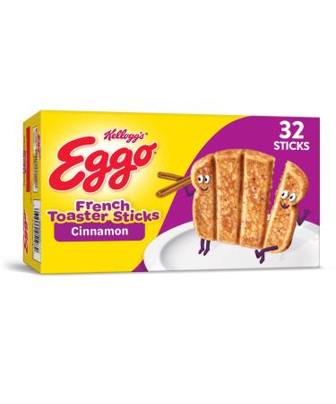 Eggo Frozen French Toast Sticks, Frozen Breakfast, Resealable, Cinnamon, 12.7oz Box (32 Sticks)