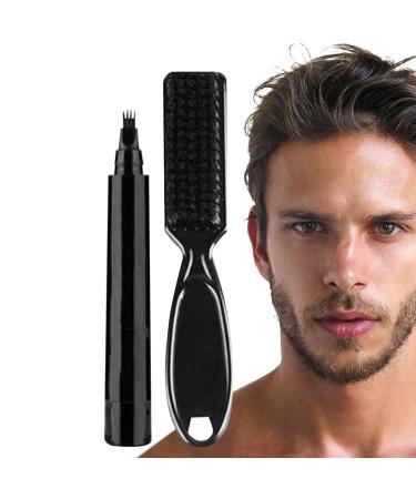 Beard marker for men beard marker refill for men beard mascara for beard mustache and eyebrows beard coloring for men fill shape and define your beard Tsuchiya dark brown + brush