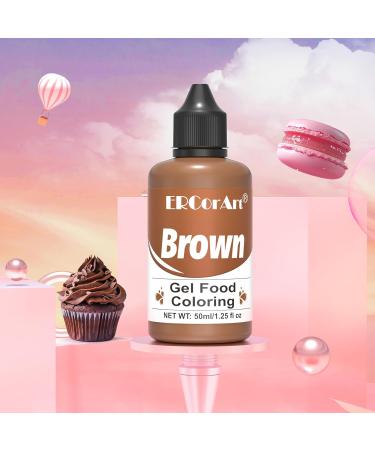 Gel Food Colouring - 50ml Brown Paste Food Coloring Vibrant Food Dye for Slime Tasteless Concentrated Food Colouring Gel for Baking Icing Cake Decorating Frosting Easter Egg - Buy Online on GoSupps.com