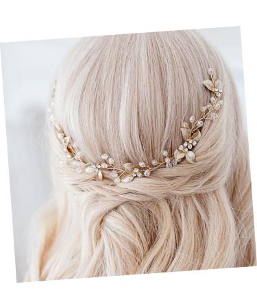 Angoily Bride Hair Braiding Hair Comb Pearl Headpiece for Wedding Gold Hair Comb Floral Hair Clips Bridal Hair Pin Rhinestone Hair Clip Bridesmaid Twist Flower Alloy Material - Buy Online on GoSupps.com