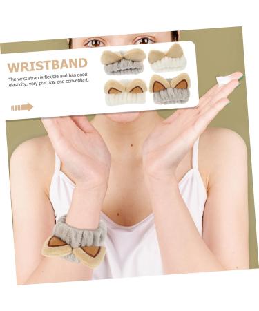 FRCOLOR 4pcs Plush Waterproof Wrist Strap & Headbands for Women - Makeup Washing & Absorbent Use - Buy Online on GoSupps.com