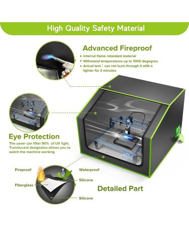Laser Engraver Enclosure with Vent  Fireproof Laser Cutter Protective Cover  Smoke & Odor Insulation  Noise Reduction  Eye Protection  Suitable for Most Laser Engraving Machine  700x700x460mm Laser Enclosure - Buy Online on GoSupps.com