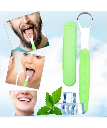 Buy H.eternal Adult Tongue Scraper & Eyelash Pads - One Size Green for Effective Oral Hygiene | International Shipping Available - Buy Online on GoSupps.com