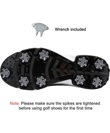 FENLERN Men's Golf Shoes Size 7 Grey White - Non-Slip, Water-Resistant & Lightweight - Buy Online on GoSupps.com