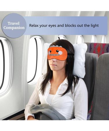 Buy Cute Cartoon Dinosaur Sleeping Mask - Soft Plush Eye Cover for Kids & Adults | Funny Travel Blindfold - Perfect Gift - Buy Online on GoSupps.com