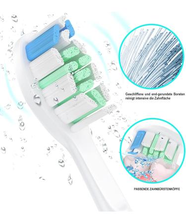 16-Piece Sonicare Toothbrush Heads Set - 8 White & 8 Black Compatible Replacement Brushes for Philips Electric Toothbrush - Buy Online on GoSupps.com