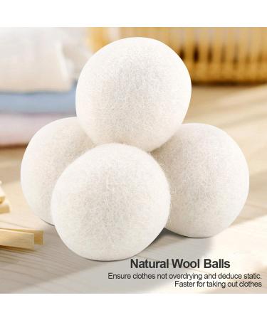Reusable Wool Dryer Balls - 6 Pack | Eco-Friendly Alternative to Dryer Sheets | Reduces Wrinkles & Saves Drying Time - Buy Online on GoSupps.com