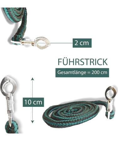 Leadership Knits with Panic Hooks for Horses - Stylish Leashes & Binding Tricks for Ponies Donkeys Goats (Green/Black) - Buy Online on GoSupps.com