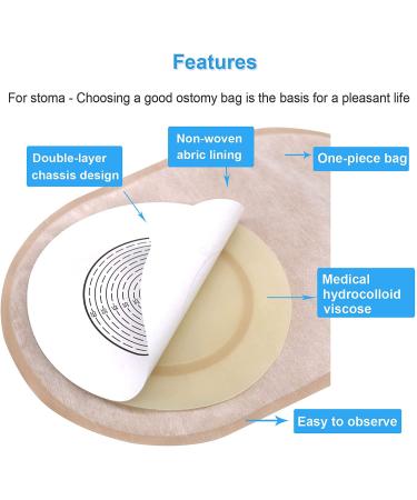 Colostomy Bags - Cut-to-Fit Drainable Ostomy Pouch for Ileostomy Stoma Care - Box of 10 - Buy Online on GoSupps.com