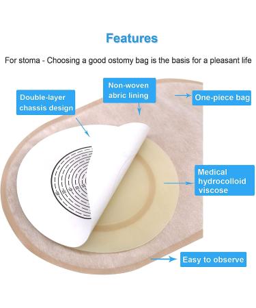 20PCS Colostomy Bags  Ostomy Supplies  One Piece Drainable Ostomy Pouch for Ileostomy Stoma Care  Cut-to-Fit (20-70cm) 20-70-20pcs - Buy Online on GoSupps.com