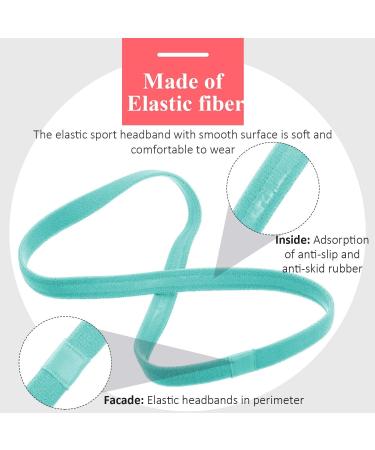 4 Pieces Thick Non-Slip Elastic Sport Headbands Hair Headbands for Women and Men (Fluorescent Yellow Fluorescent Orange Red Pine Green) - Buy Online on GoSupps.com