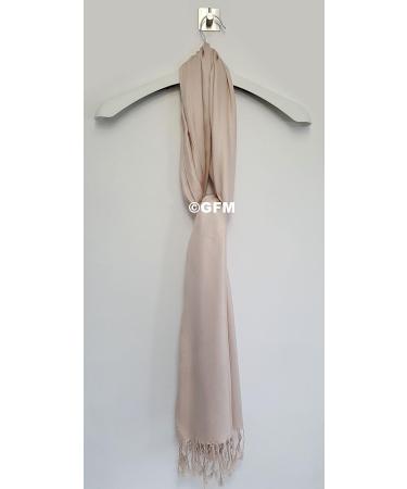 Smooth Shiny Surface Pashmina Style Scarf - Nude Beige | GFM L9 - Buy Online on GoSupps.com