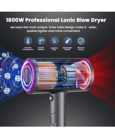 Buy D090 Foldable Hair Blow Dryer with Diffuser - 1875W Ionic Hair Dryer for Thick & Curly Hair - Fast Drying & Damage-Free | International Shipping Available - Buy Online on GoSupps.com