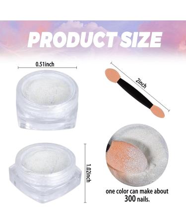 Laza Mermaid Pearl Chrome Nail Powder - 8 Colors Metallic Mirror Effect Pigment Kit for Gel Nail Art - Iridescent Aurora Nail Glitter Dust for Resin Craft & Gifts - Buy Online on GoSupps.com