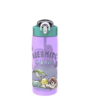 Zak Designs Disney Princess Water Bottle For School or Travel  25 oz Durable Plastic Water Bottle With Straw  Handle  and Leak-Proof  Pop-Up Spout Cover (Ariel  Moana) Disney Princess (Ariel  Moana) 25oz