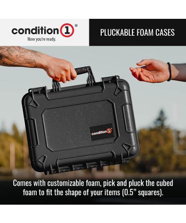 Waterproof Lockable Medium Hard Case 16x13x7 Black with Foam Insert - Ideal for Camera, Tactical, Scientific Gear - IP67 Rated - Buy Online on GoSupps.com