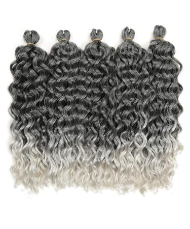 Ocean Wave Crochet Wavy Hair 18 Inch 5 Packs Hawaii Curly Braiding for Goddess Locs Crochet - Tgrey - Buy Online on GoSupps.com