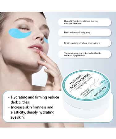 Hyaluronic Acid Eye Patches - 60PCS Moisturizing Gel Pads with Collagen for Dark Circles, Wrinkles, and Puffiness - Anti-Aging Eye Treatment for Men and Women - Buy Online on GoSupps.com
