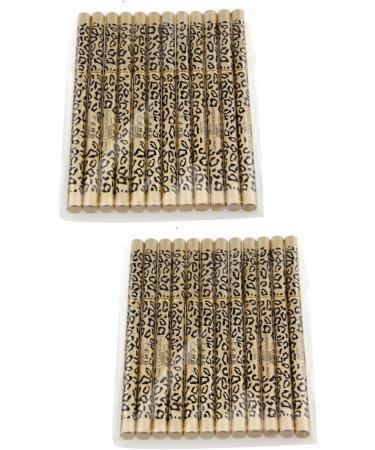 Angoily 2pcs Set 12pcs Brow Pencil Eyebrow Pen Eyeliner Pencil with Brush Iron Tube Double Head - Buy Online on GoSupps.com