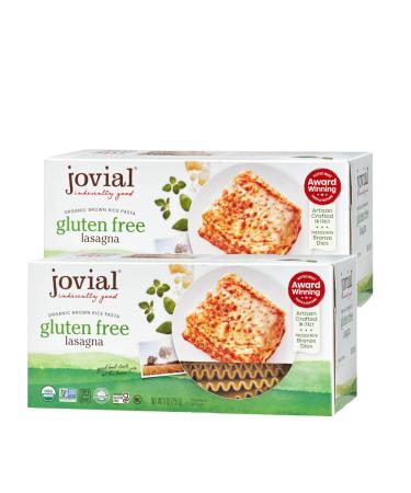 Jovial Lasagna Gluten-Free Pasta | Whole Grain Brown Rice Lasagna Pasta | Non-GMO | Lower Carb | Kosher | USDA Certified Organic | Made in Italy | 9 oz (2 Pack)