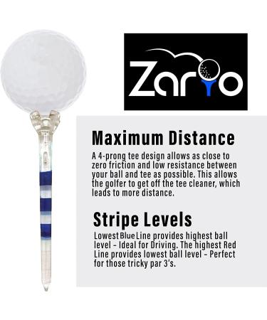 Zario Golf Tees - Plastic Golf Tees 3 1/4 and 1 1/2 inch - Pack of 40/10 Count - Buy Online on GoSupps.com