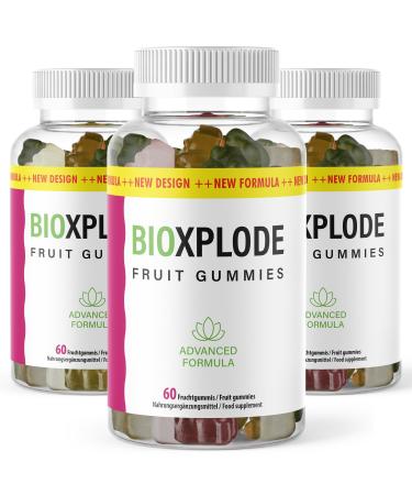 Bioxplode gummy bears Original |Bioxplode gummy bears - Bioxplode rubber chest original with natural herbal aroma - fruit rubber - 60 rubber 3x