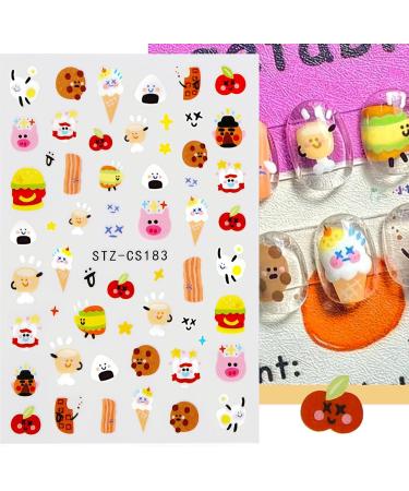 5sheets Cute Nail Stickers for Kids Little Girls Boys Self-Adhesive Cartoon Dinosaur Small Animals Nail Stickers for Nail Art Design Accessories - Buy Online on GoSupps.com