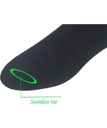 Yomandamor Mens Bamboo Diabetic Dress Ankle Socks 6-Pack Size 10-13 Black - Buy Online on GoSupps.com