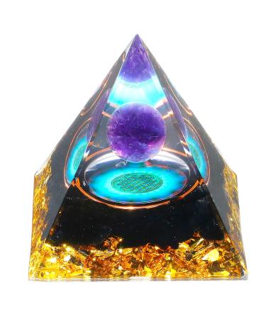 Xiannvxi 2.4 "Big crystals pyramid amethyst stone obsidian gemstones natural healing stones pyramids Reiki spiritual gifts for women men amethyst - obsidian - Buy Online on GoSupps.com