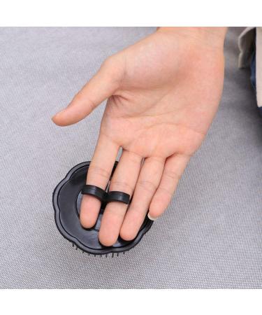 4-Piece Black Scalp Massage Brush Set - Manual Hair Care Device for Head & Scalp Relaxation - Buy Online on GoSupps.com