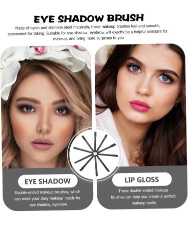 Beavorty Women Eyeshadow Brush 50 Pcs Eye Shadow Brush Eye Shadow Eyeshadow Eye Shadow Applicator Double Sided Lip Eyebrow Angled 5.8X0.7X0.5CMx5pcs Blackx5pcs - Buy Online on GoSupps.com
