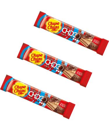 Perfetti Van Melle Pack of 40 latex chocolate pots containing wafer Chupa Chups Choco Crunchy Milk dragees (27g)